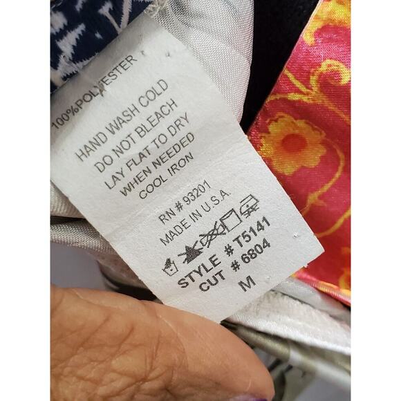 M.K.M Designs Women's Multicolor Polyester Halter Neck Sleeveless Top Blouse M - Picture 9 of 9